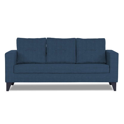 Adorn India Hallton Tufted 3 Seater Sofa (Blue) (3 Year Warranty)