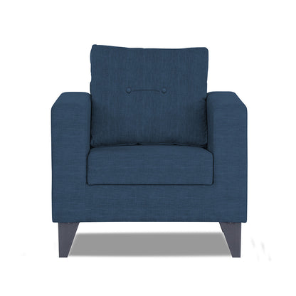 Adorn India Hallton Tufted 1 Seater Sofa (Blue) (3 Year Warranty)