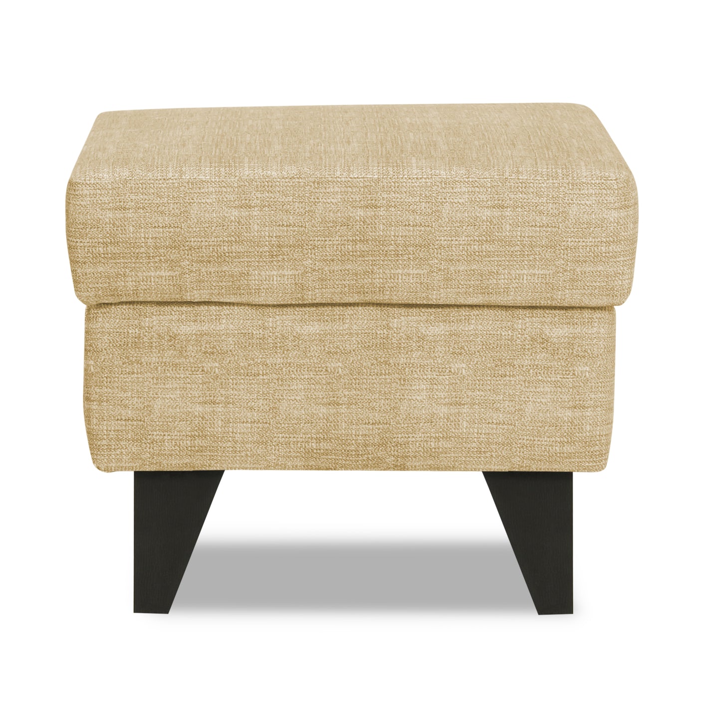 Adorn India Christopher 1 Seater Wing Chair Decent with Puffy (Beige)