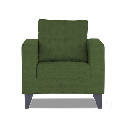 Adorn India Hallton Tufted 1 Seater Sofa (Green) (3 Year Warranty)