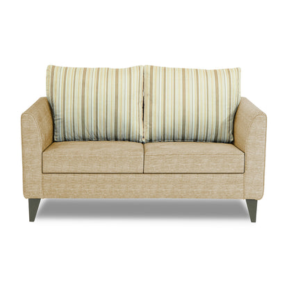 Adorn India Lawson Stripes 2 Seater Sofa (Beige)