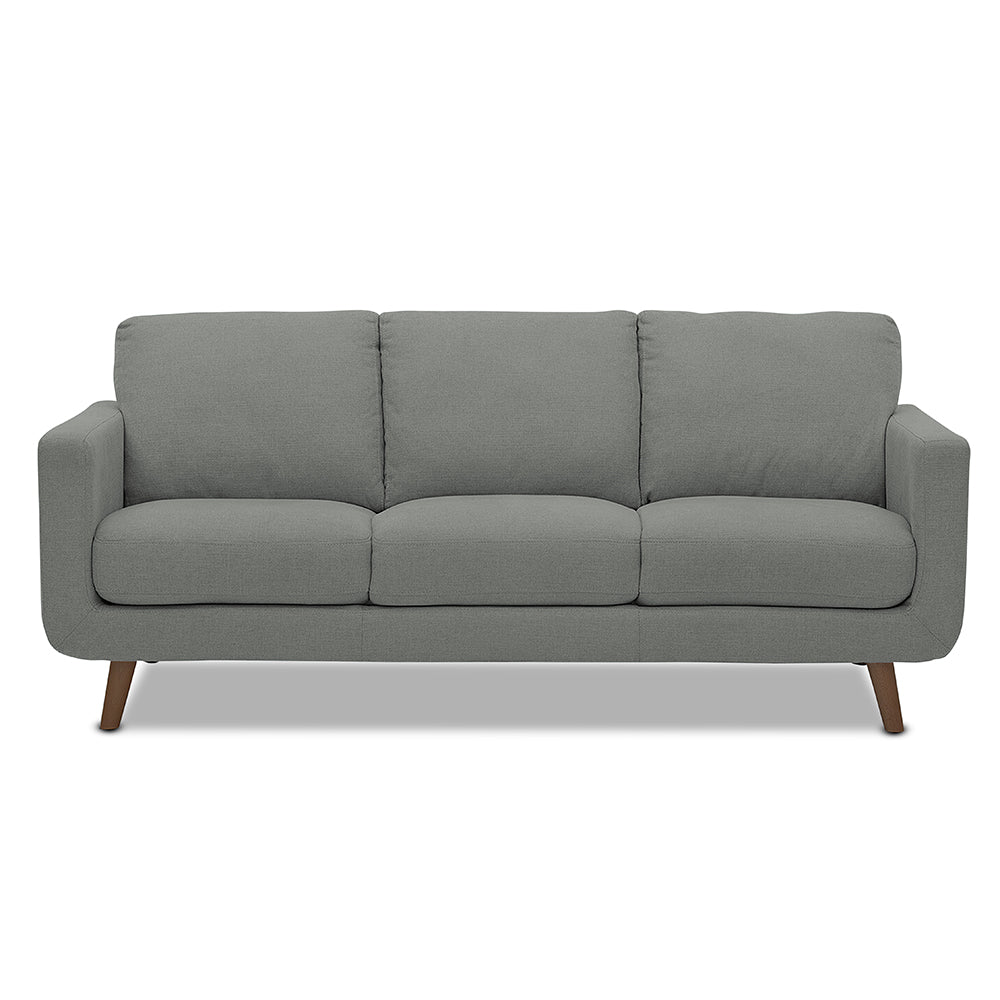 Adorn India Damian 3 Seater Sofa (Grey) (3 Year Warranty)