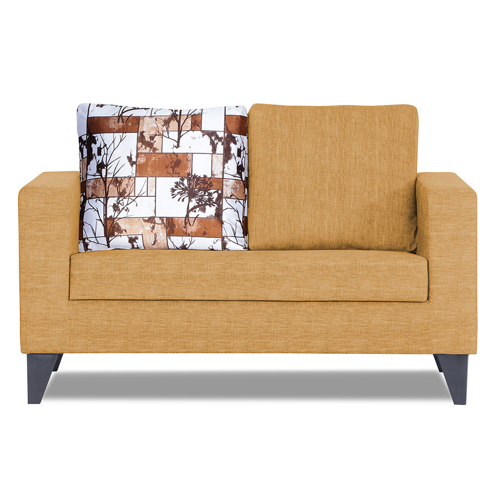 Adorn India Hallton Digitel Print 2 Seater Sofa (Beige) (3 Year Warranty)