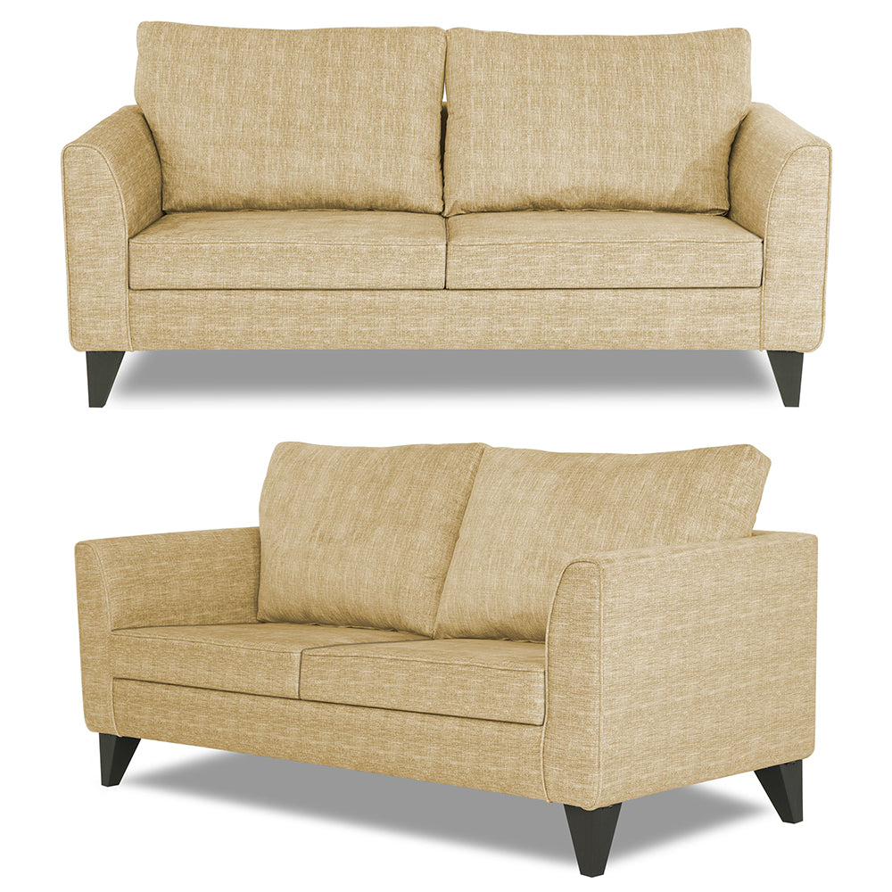 Adorn India Enzo Decent 3+2+1 6 Seater Sofa Set with Centre Table (Beige)