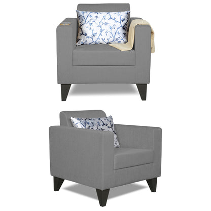 Adorn India Bladen 1 Seater Sofa (Grey)