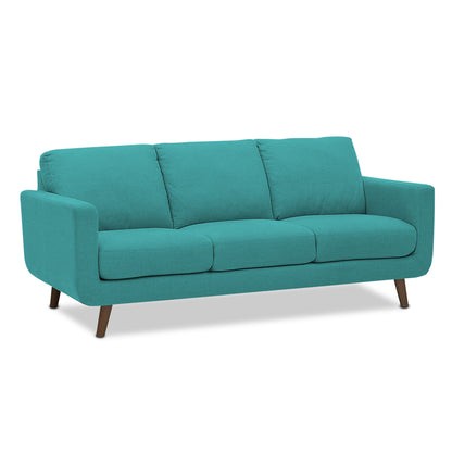 Adorn India Damian 3+2+1 6 Seater Sofa Set (Aqua Blue) (3 Year Warranty)