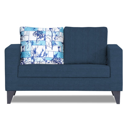 Adorn India Hallton Digitel Print 2 Seater Sofa (Blue) (3 Year Warranty)