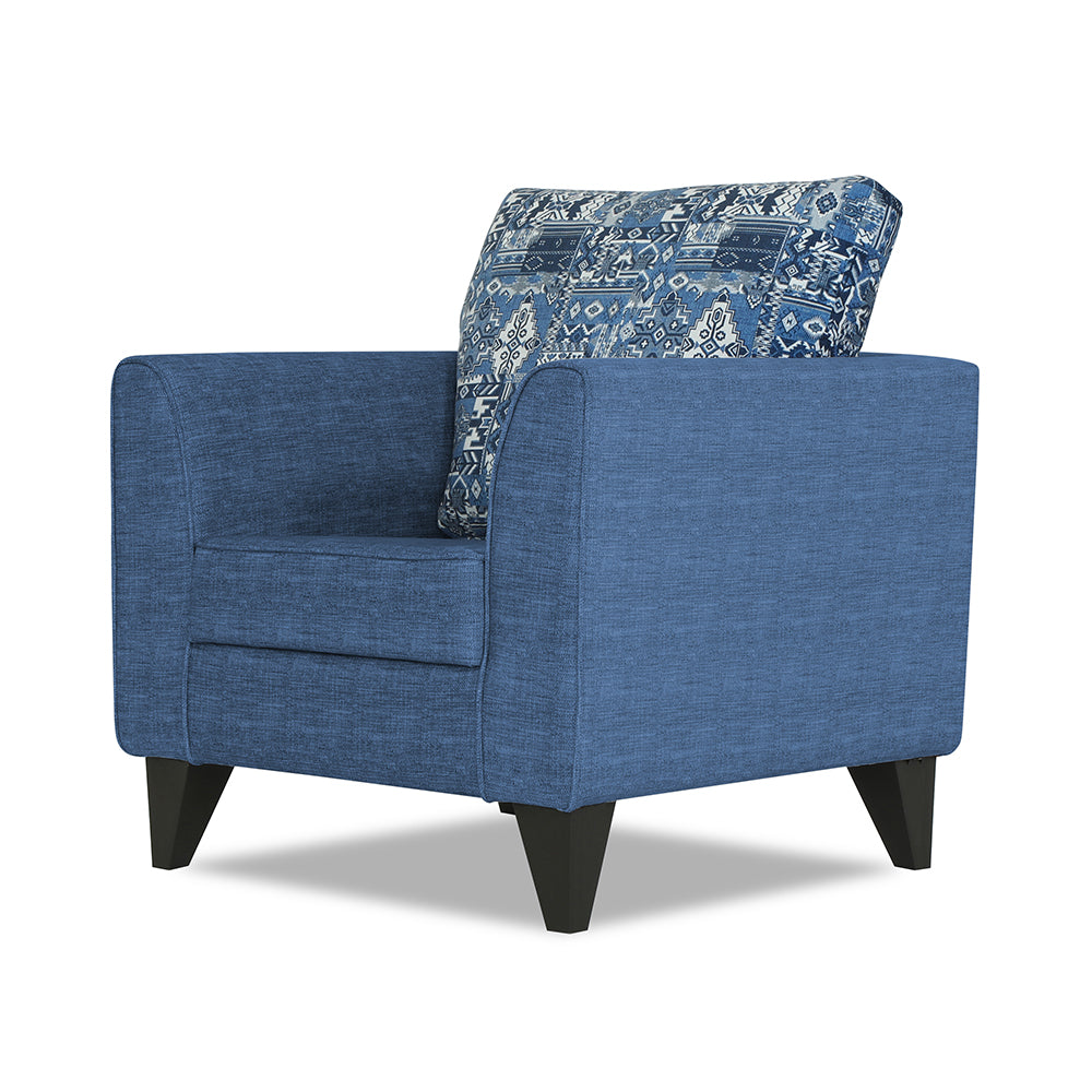 Adorn India Sheldon Crafty 1 Seater Sofa (Blue)