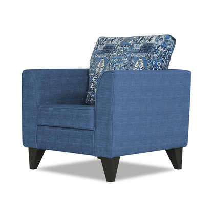 Adorn India Sheldon Crafty 1 Seater Sofa (Blue)