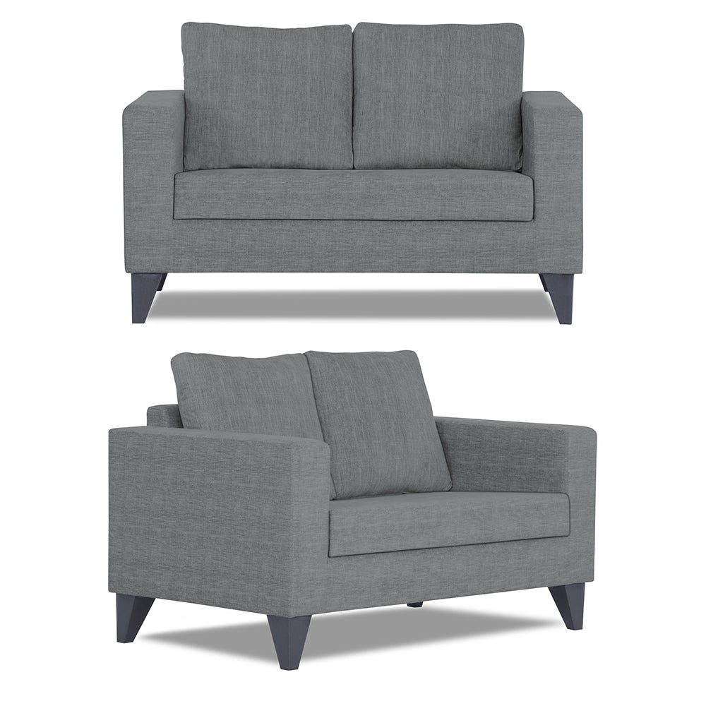 Adorn India Hallton Plain 3+2+1 6 Seater Sofa Set (Grey) (3 Year Warranty)