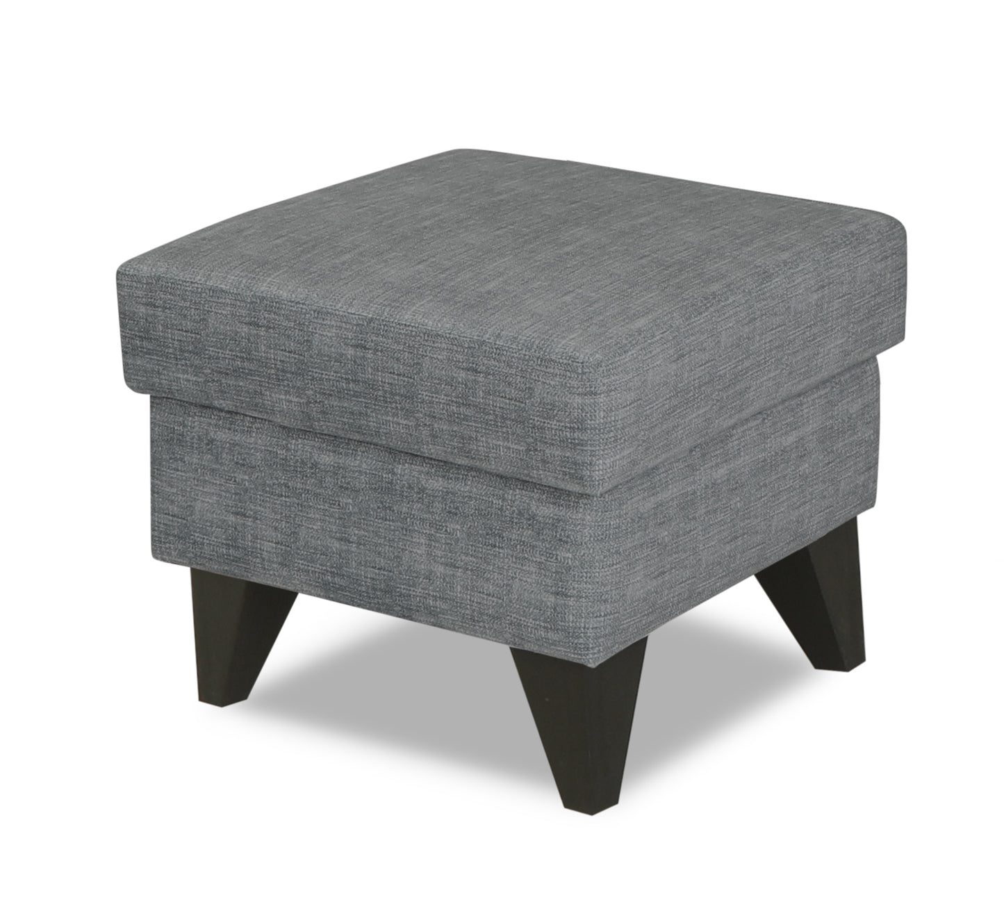 Adorn India Christopher 1 Seater Wing Chair Decent with Puffy (Grey)