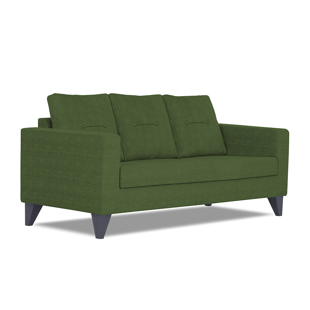 Adorn India Hallton Tufted 3 Seater Sofa (Green) (3 Year Warranty)