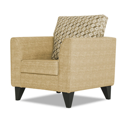 Adorn India Tornado Bricks 1 Seater Sofa (Beige)