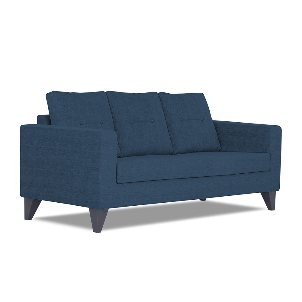 Adorn India Hallton Tufted 3 Seater Sofa (Blue) (3 Year Warranty)
