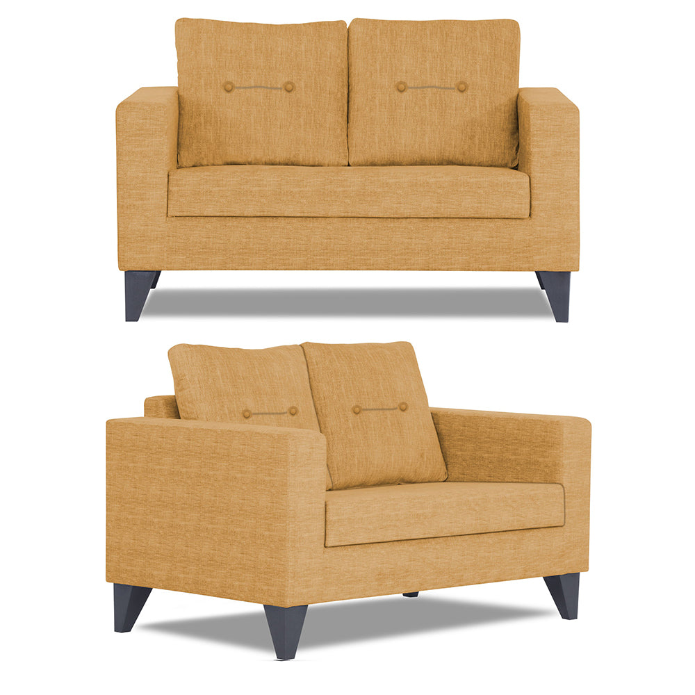 Adorn India Hallton Tufted 3-2 Five Seater Sofa Set (Beige) (3 Year Warranty)