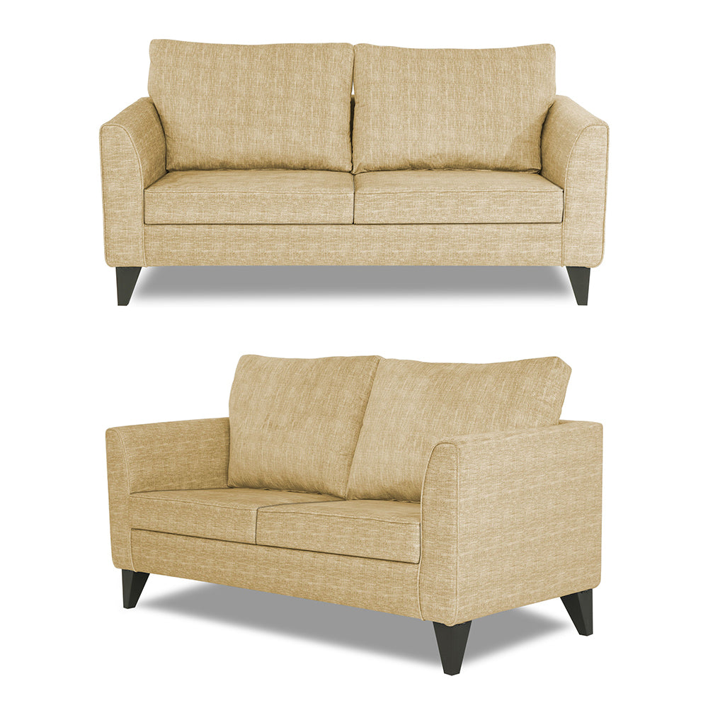 Adorn India Enzo Decent 3+2+1 6 Seater Sofa Set with Centre Table (Beige)