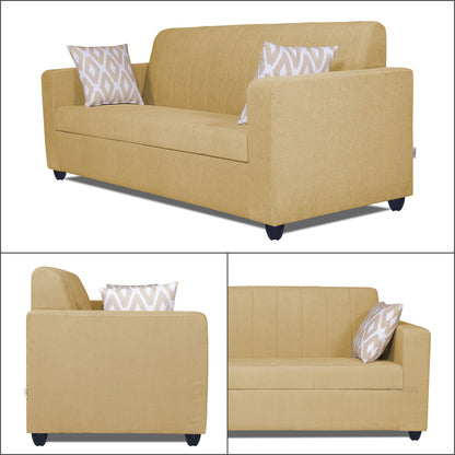 Adorn India Rio Highback 3+2 5 Seater Sofa Set (Beige) (3 Year Warranty)