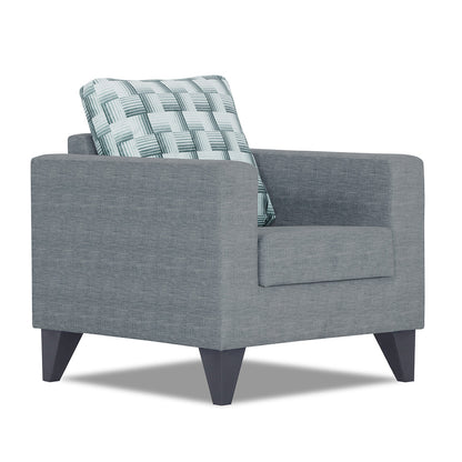 Adorn India Straight line Plus Bricks 1 Seater Sofa (Grey) (3 Year Warranty)