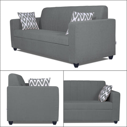 Adorn India Rio Highback 3+2 5 Seater Sofa Set (Grey) (3 Year Warranty)