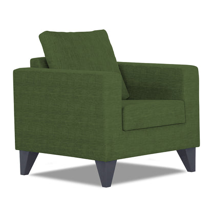 Adorn India Hallton Plain 1 Seater Sofa (Green) (3 Year Warranty)