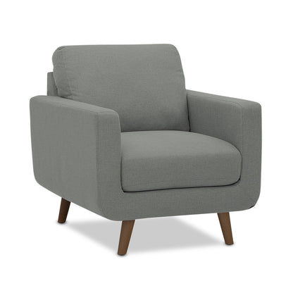 Adorn India Damian 3+1+1 5 Seater Sofa Set (Grey) (3 Year Warranty)