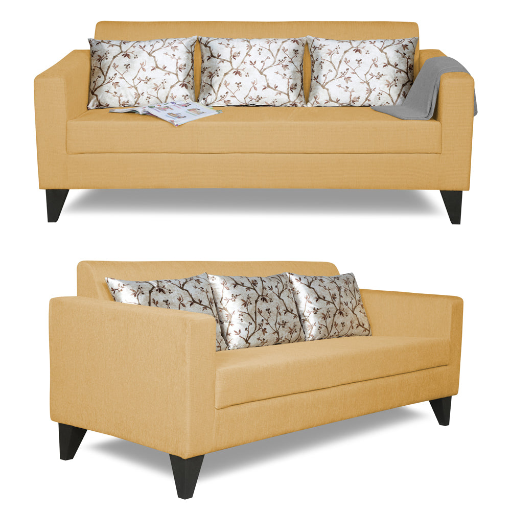 Adorn India Bladen 3-2 Five Seater Sofa Set (Beige)