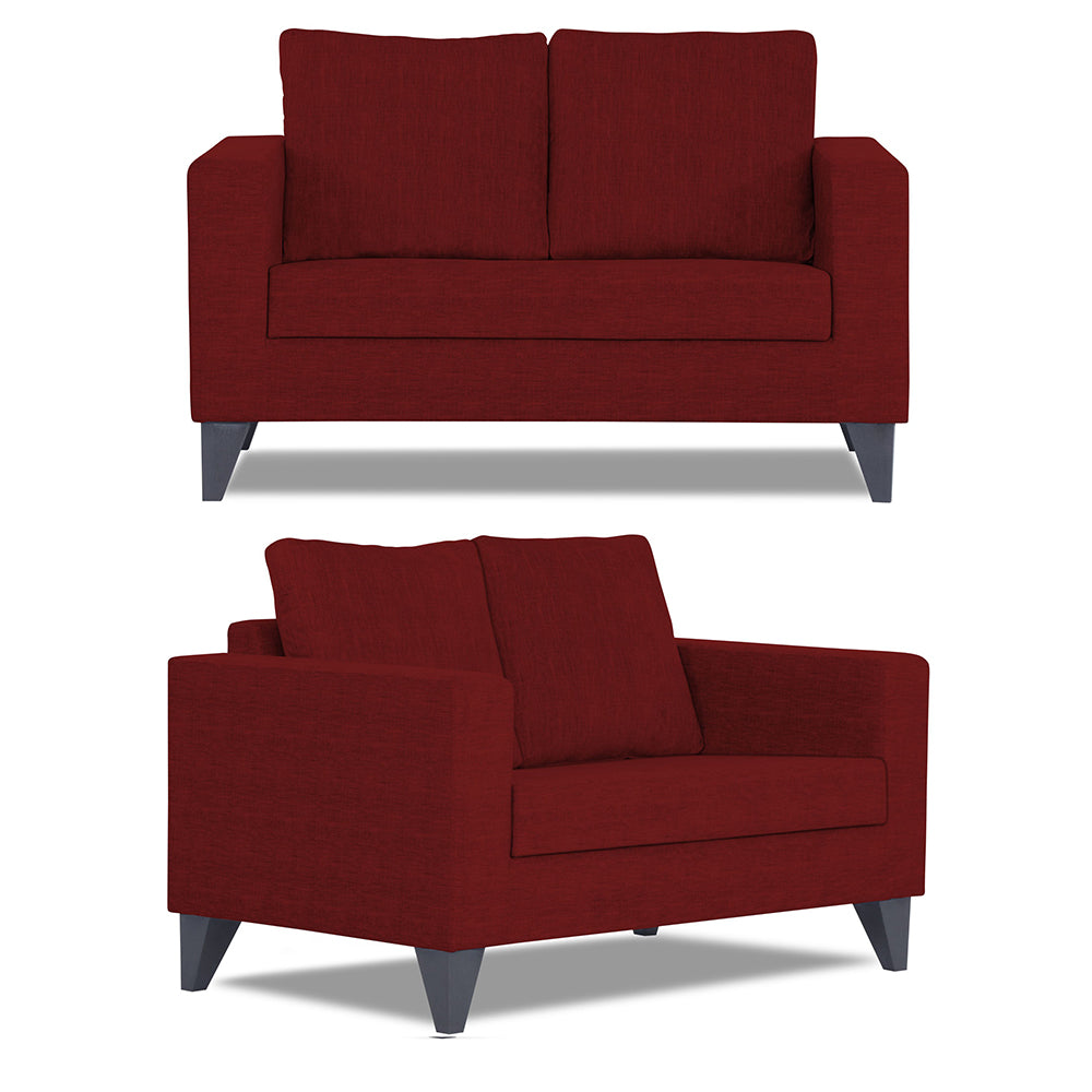 Adorn India Hallton Plain 3+2+1 6 Seater Sofa Set (Maroon) (3 Year Warranty)