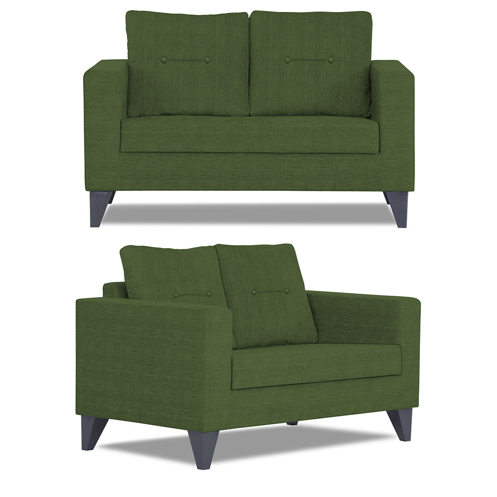Adorn India Hallton Tufted 3+2 5 Seater Sofa Set (Green) (3 Year Warranty)