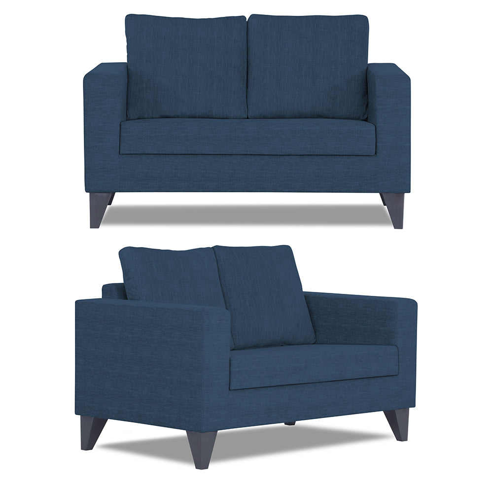 Adorn India Hallton Plain 3+2+1 6 Seater Sofa Set (Blue) (3 Year Warranty)