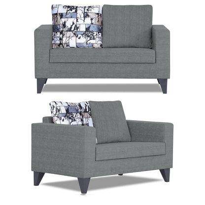 Adorn India Hallton Digitel Print Cushion 3+2+1 6 Seater Sofa Set (Grey) (3 Year Warranty)