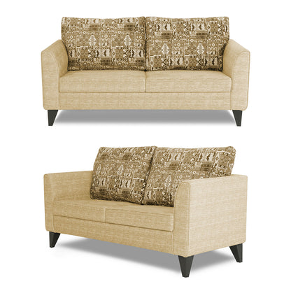 Adorn India Sheldon Crafty 3+2+1 6 Seater Sofa Set with Centre Table (Beige)