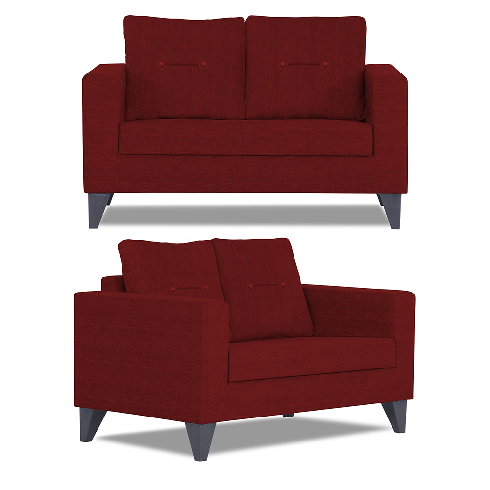 Adorn India Hallton Tufted 3+2+1 6 Seater Sofa Set (Maroon) (3 Year Warranty)