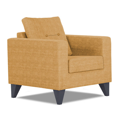 Adorn India Hallton Tufted 1 Seater Sofa (Beige) (3 Year Warranty)