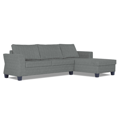 Adorn India Valencia Plus Decent L Shape 6 Seater Sofa Set (Right Hand Side) (Grey)