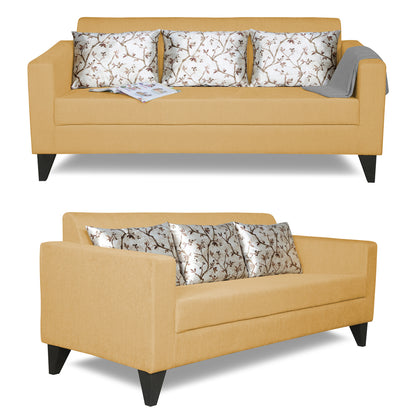 Adorn India Bladen 3-2-1 Six Seater Sofa Set (Beige)