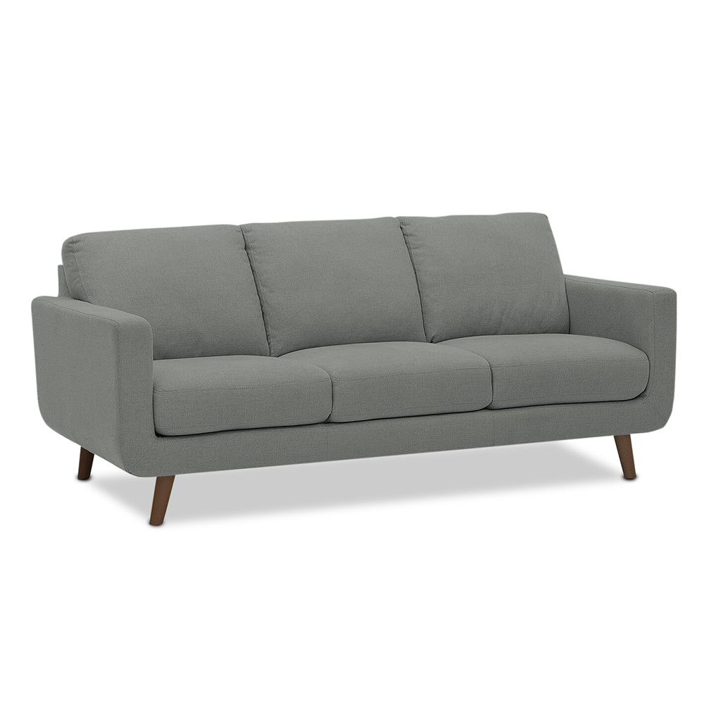 Adorn India Damian 3 Seater Sofa (Grey) (3 Year Warranty)