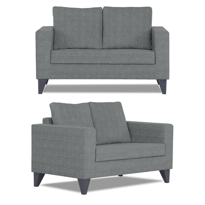 Adorn India Hallton Plain 3+2 5 Seater Sofa Set (Grey) (3 Year Warranty)