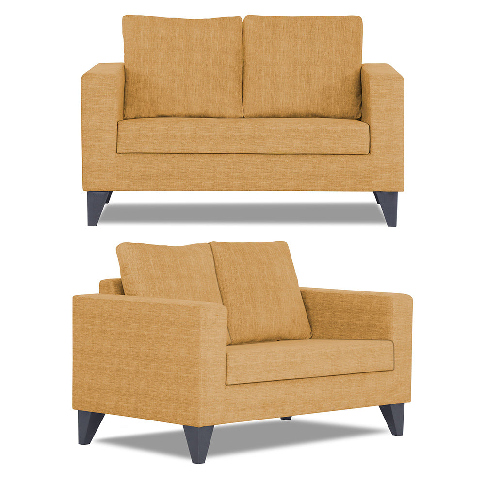 Adorn India Wood Hallton Plain 3+2+1 6 Seater Sofa Set (Beige) (3 Year Warranty)