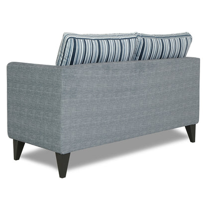 Adorn India Lawson Stripes 2 Seater Sofa (Grey)