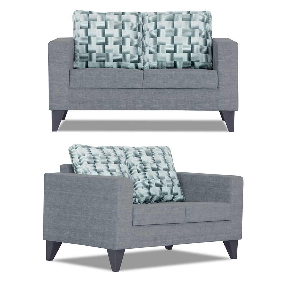 Adorn India Straight line Plus Bricks 3+2 5 Seater Sofa Set (Grey) (3 Year Warranty)
