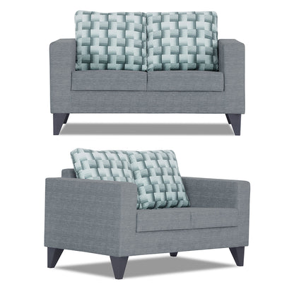 Adorn India Straight line Plus Bricks 3+2 5 Seater Sofa Set (Grey) (3 Year Warranty)
