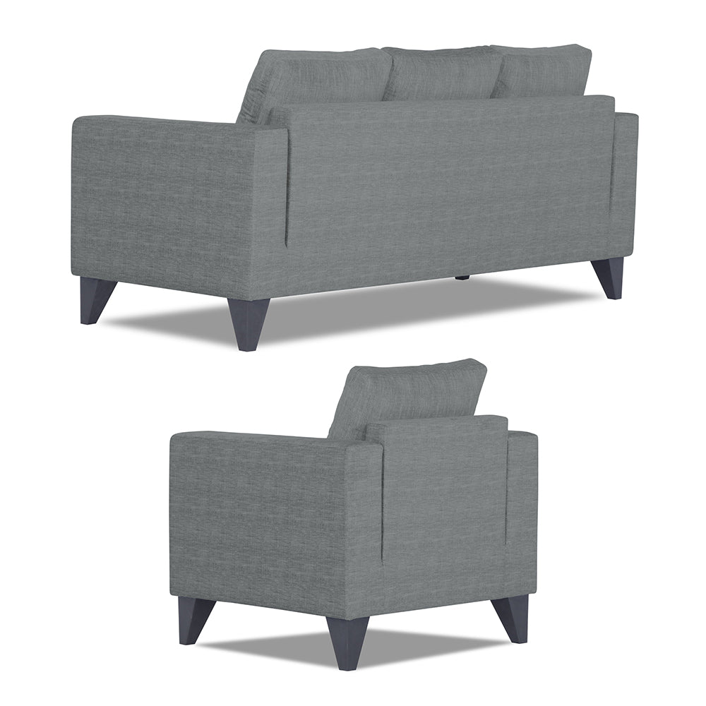 Adorn India Darcy 3+1+1 5 Seater Sofa Set (Grey) (3 Year Warranty)