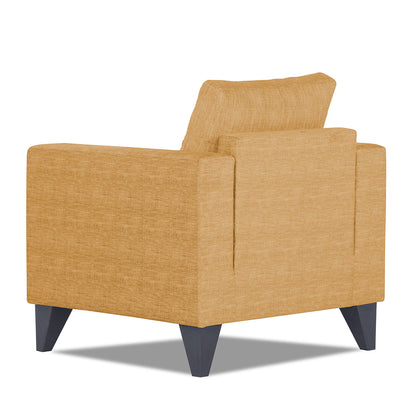 Adorn India Hallton Tufted 1 Seater Sofa (Beige) (3 Year Warranty)