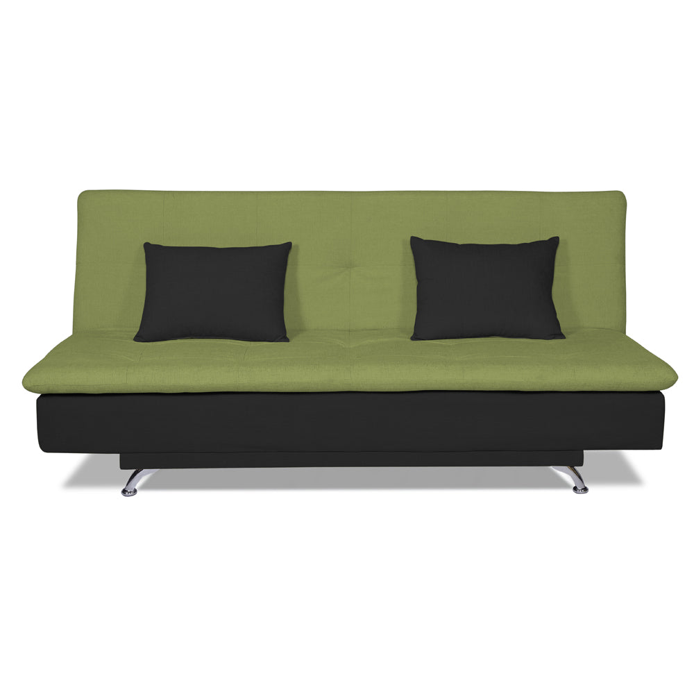 Adorn India Aspen 3 Seater Sofa Cum Bed (Green & Black) (3 Year Warranty)