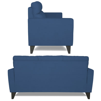 Adorn India Cardello 3-2 Five Seater Sofa Set (Blue) (3 Year Warranty)