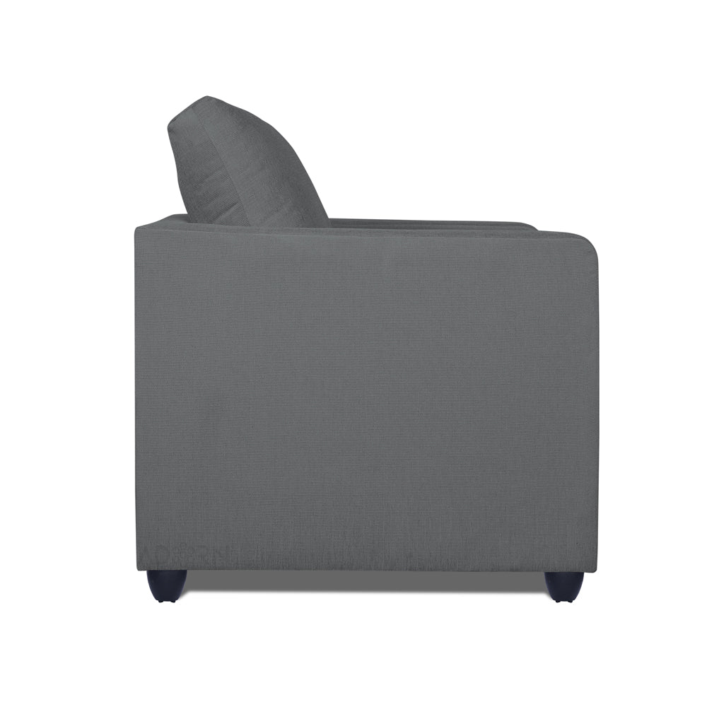 Adorn India Zink 1 Seater Sofa (Grey)