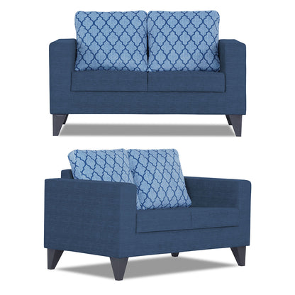 Adorn India Straight line Plus Blossom 3+2+1 6 Seater Sofa Set (Blue) (3 Year Warranty)