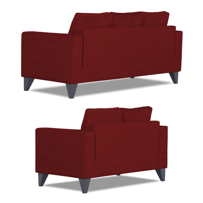 Adorn India Straight Line Plus Decent 3+2 5 Seater Sofa Set (Maroon) (3 Year Warranty)