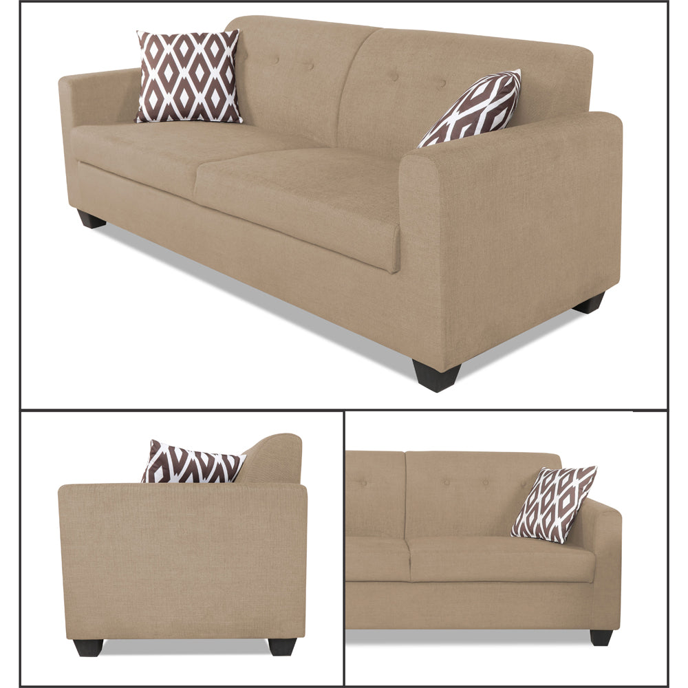 Adorn India Blazer Plus 3+1+1 5 Seater Sofa Set (Beige)