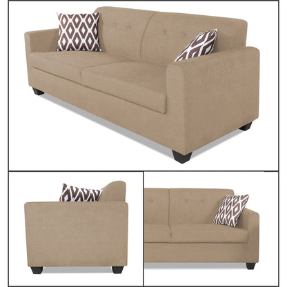 Adorn India Blazer Plus 3+1+1 5 Seater Sofa Set (Beige)
